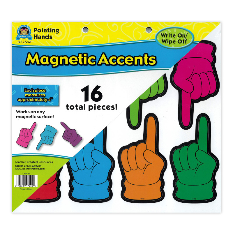 Pointing Hands Magnetic Accents, Pack of 16