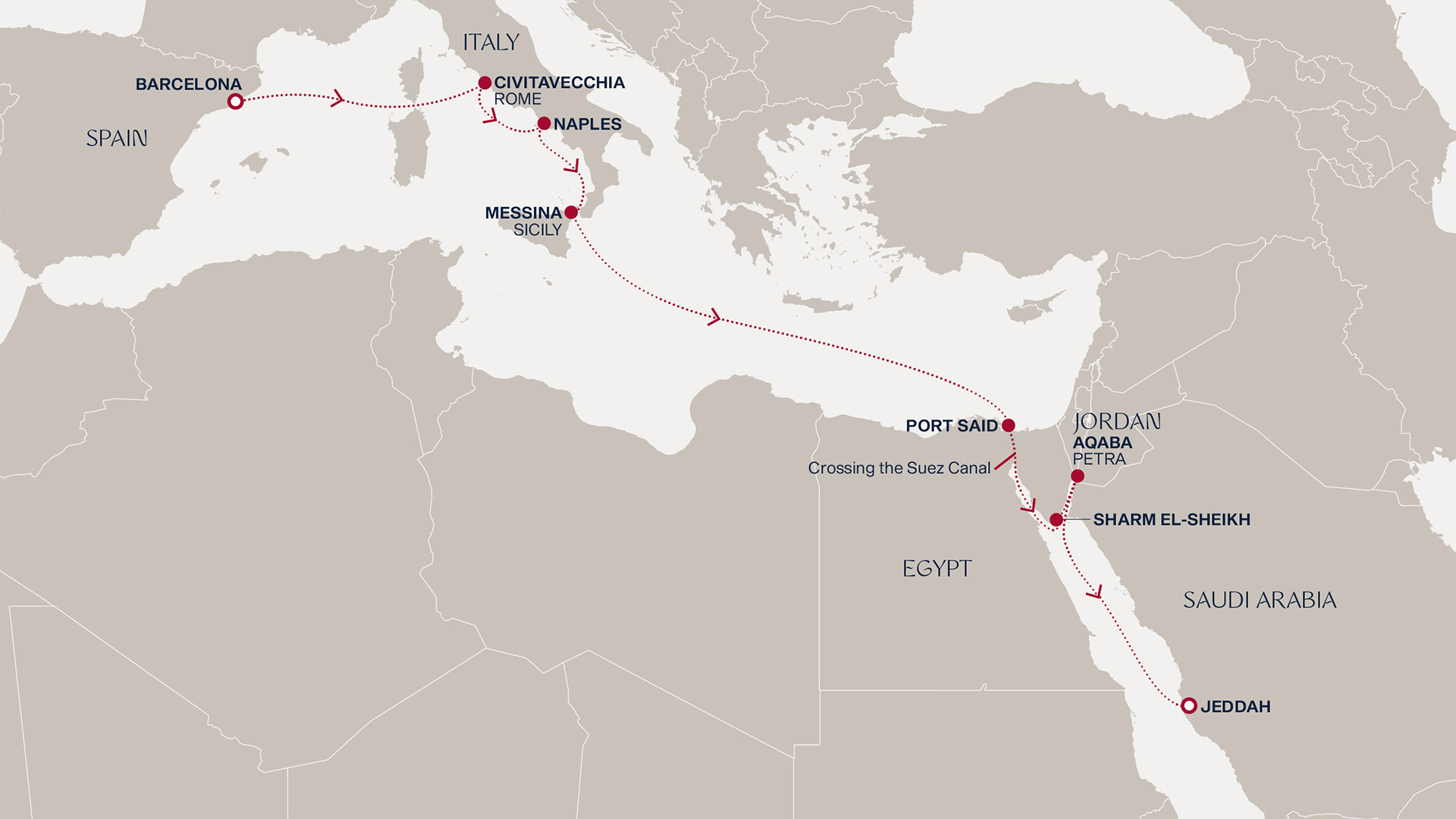 Itinerary map