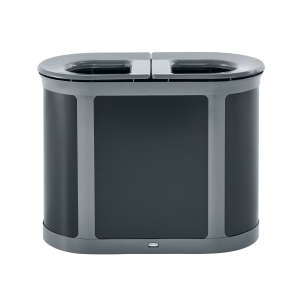 Rubbermaid Commercial, Enhance™ , Pill Dual Stream, 23gal, Metal, Gray/Black, Rectangle, Receptacle