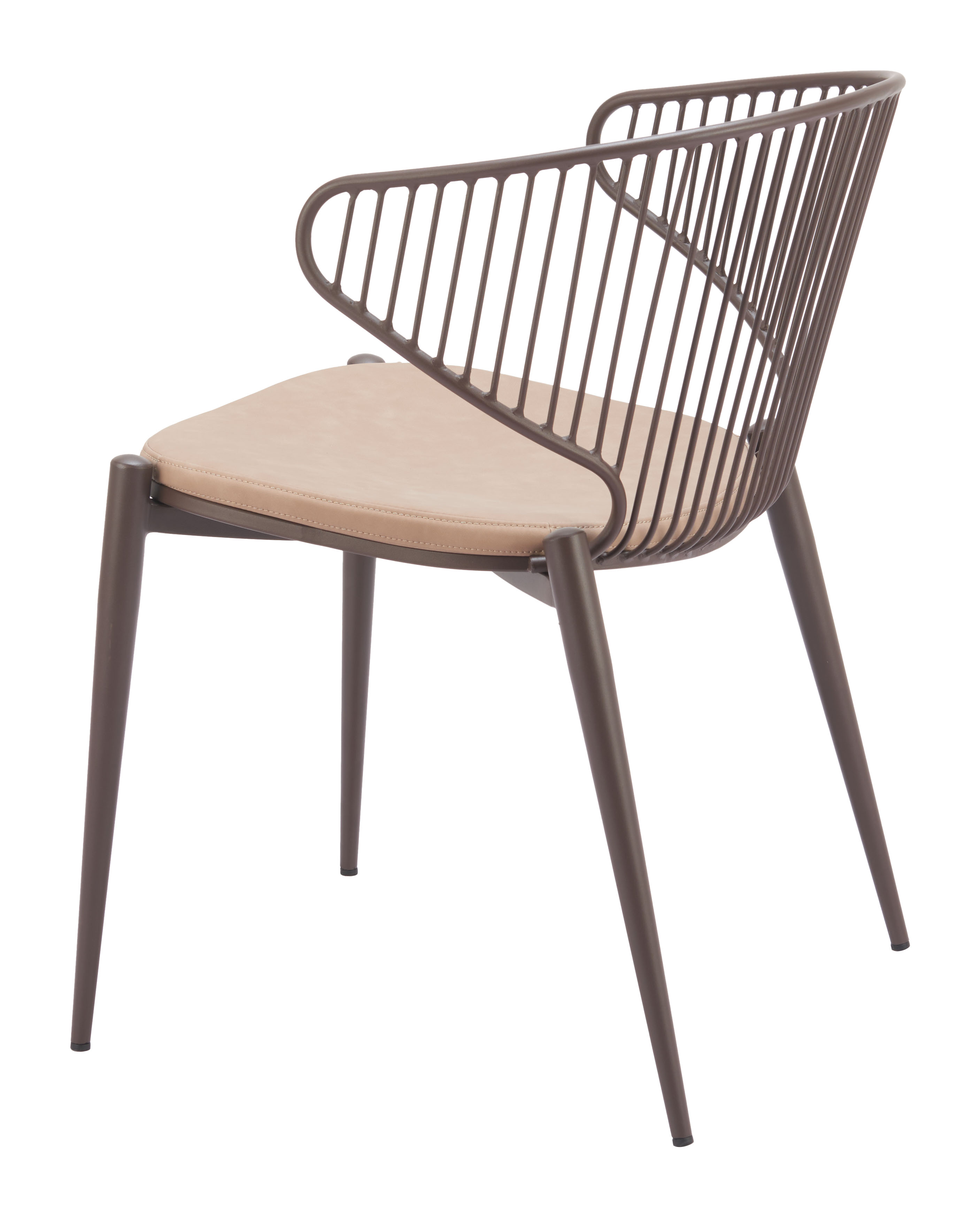 Silues Dining Chair (Set of 2) Taupe & Brown product image