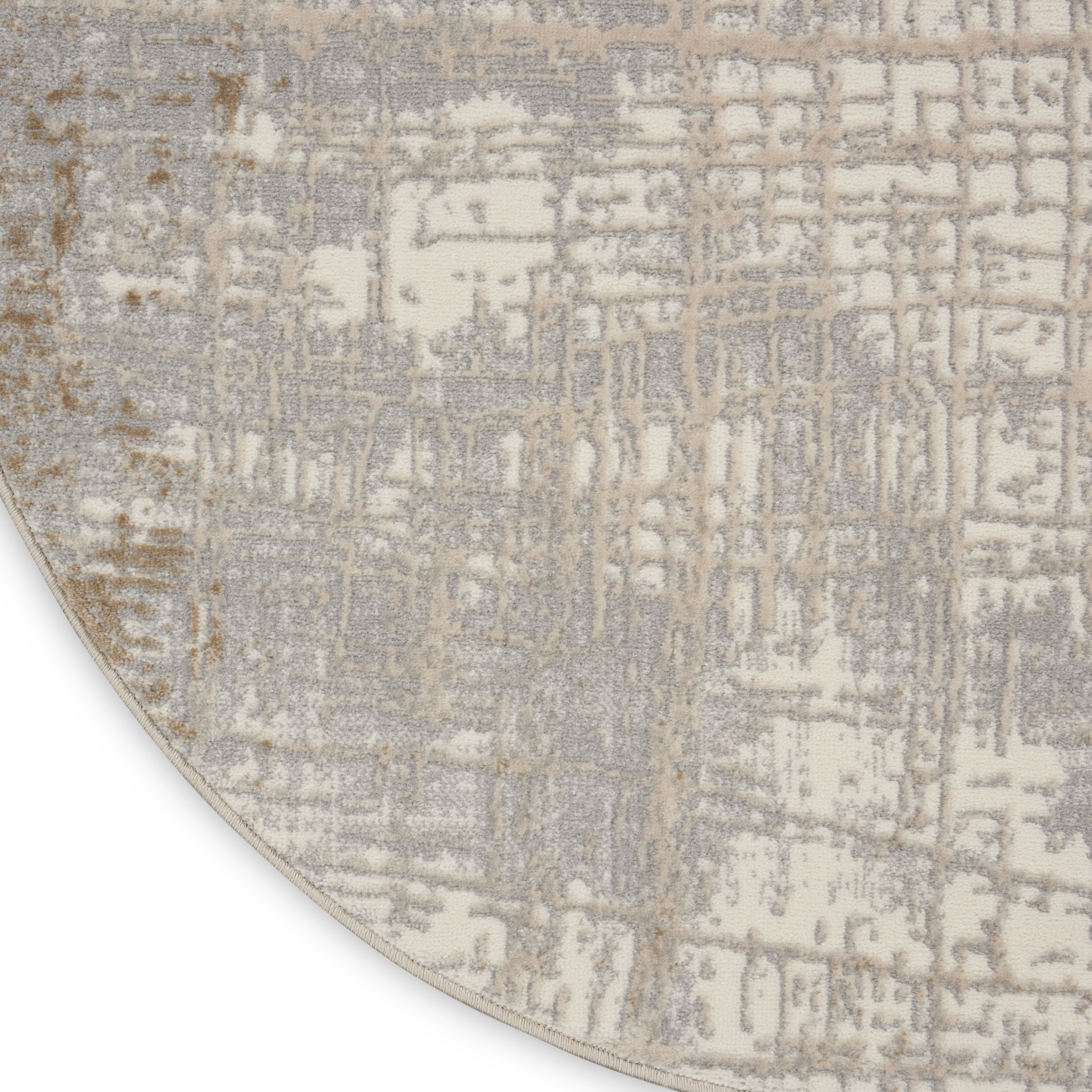 Calvin Klein CK950 Rush 8' x Round Ivory Taupe Modern Indoor Rug