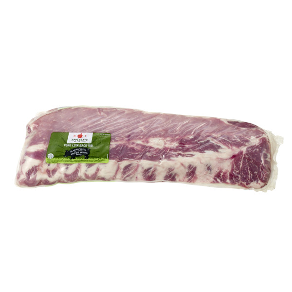 APPLEGATE NATURALS(r) Loin Back Rib, Fresh, VP, 8/1pc . C1CB - Front Center Inner Pack (Hi Res)