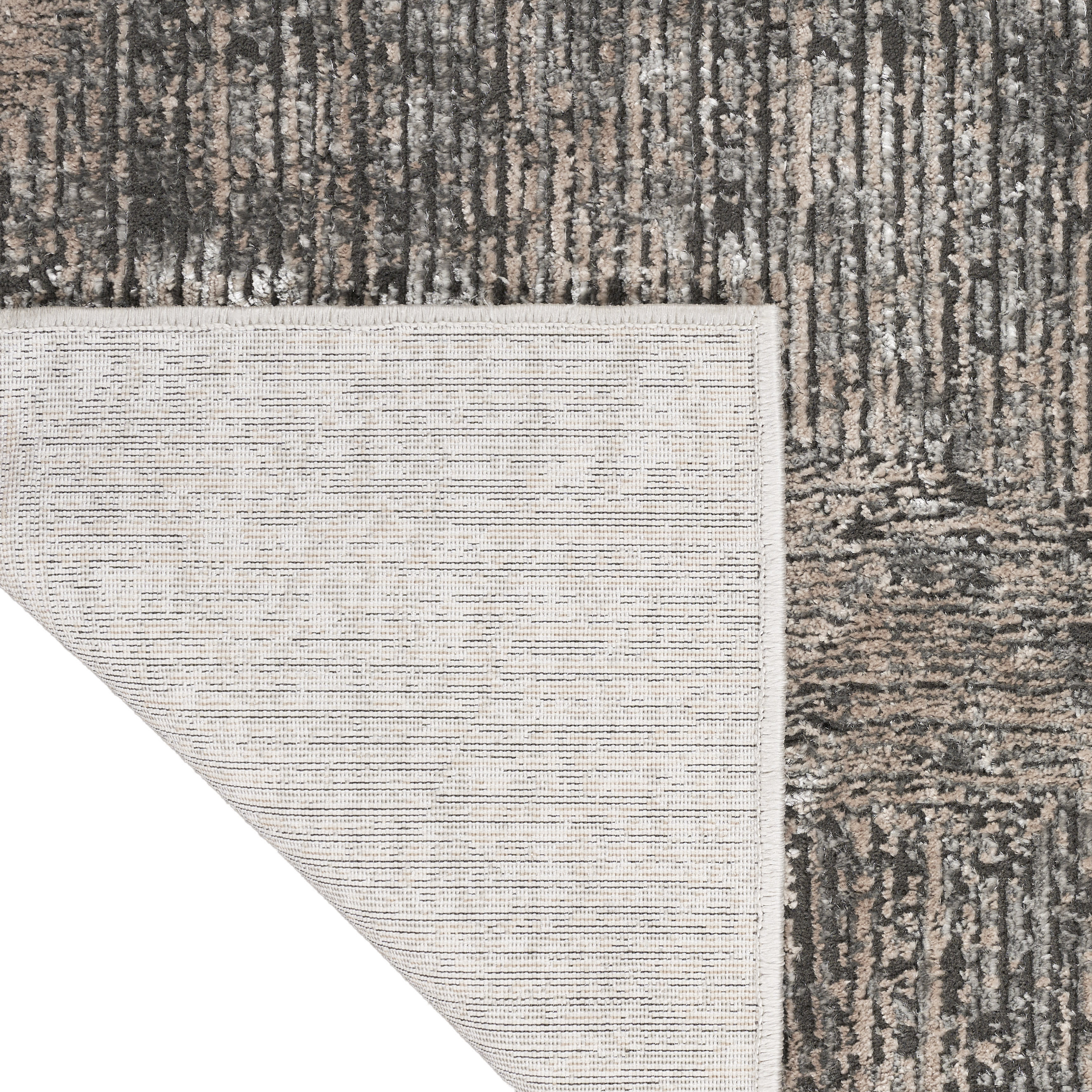 Calvin Klein CK024 Irradiant 9' x 12' Black Ivory Modern Indoor Rug