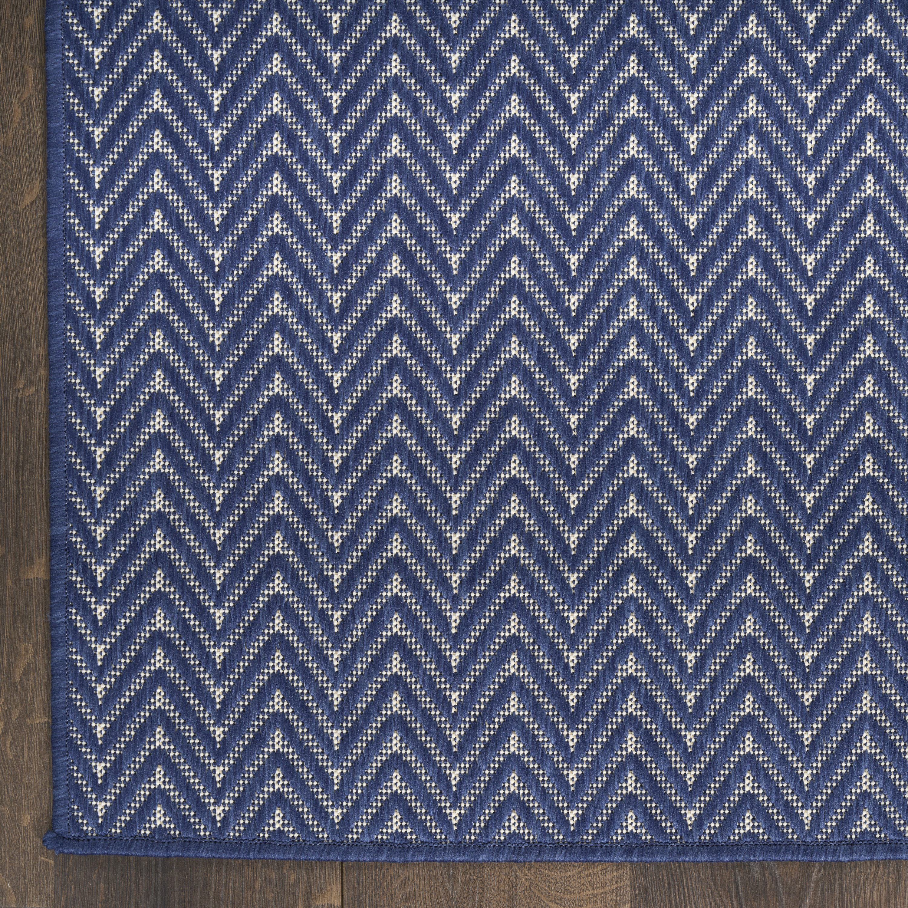 Nourison Horizon Indoor/Outdoor 4' x 6' Navy Modern Rug