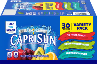 Capri Sun® Fruit Punch, Strawberry Kiwi, Pacific Cooler Blend Variety Pack, 30 ct Box, 6 fl oz Pouch