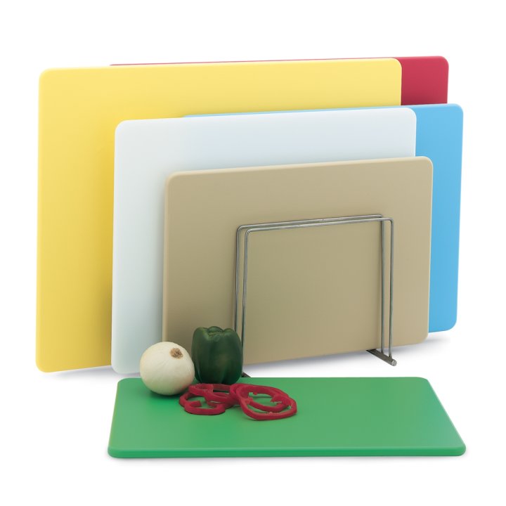18" x 12" x ½" multi-colored six cutting board set