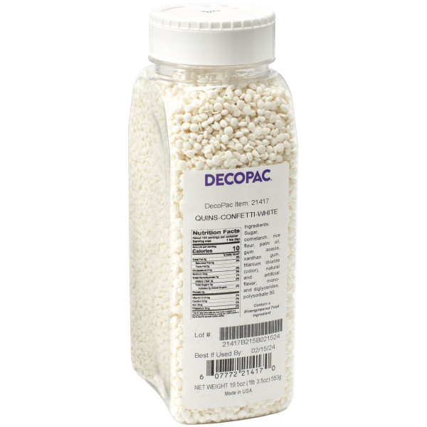 White Confetti - Red 3 Free Quins