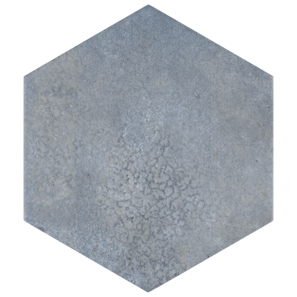 Heritage Hex Indigo 7 in. x 8 in. Porcelain Floor and Wall Tile