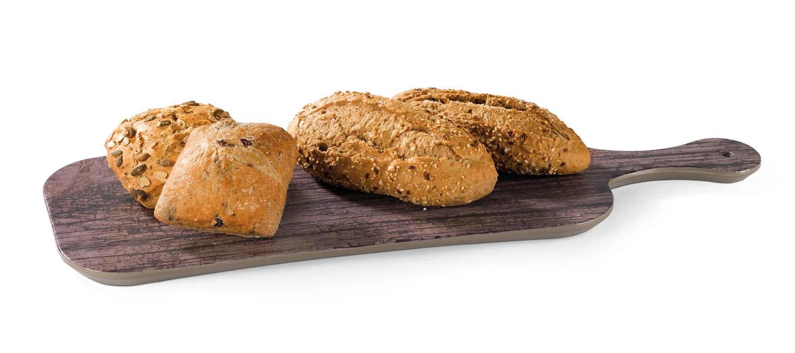 Oven peel serving board 53 x 20 melamine with oak finish