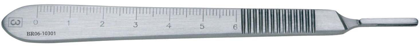 BR Surgical Blade Handle, Stainless Steel, Size 3