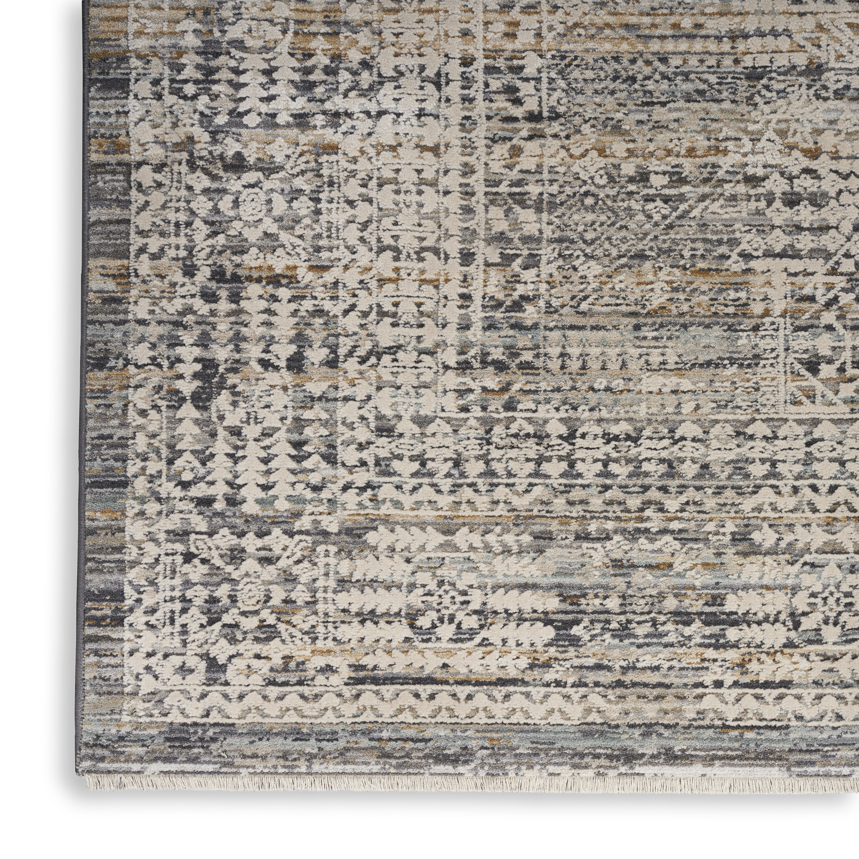 Nourison Lynx 5'3" x 7'10" Ivory Slate Vintage Indoor Rug