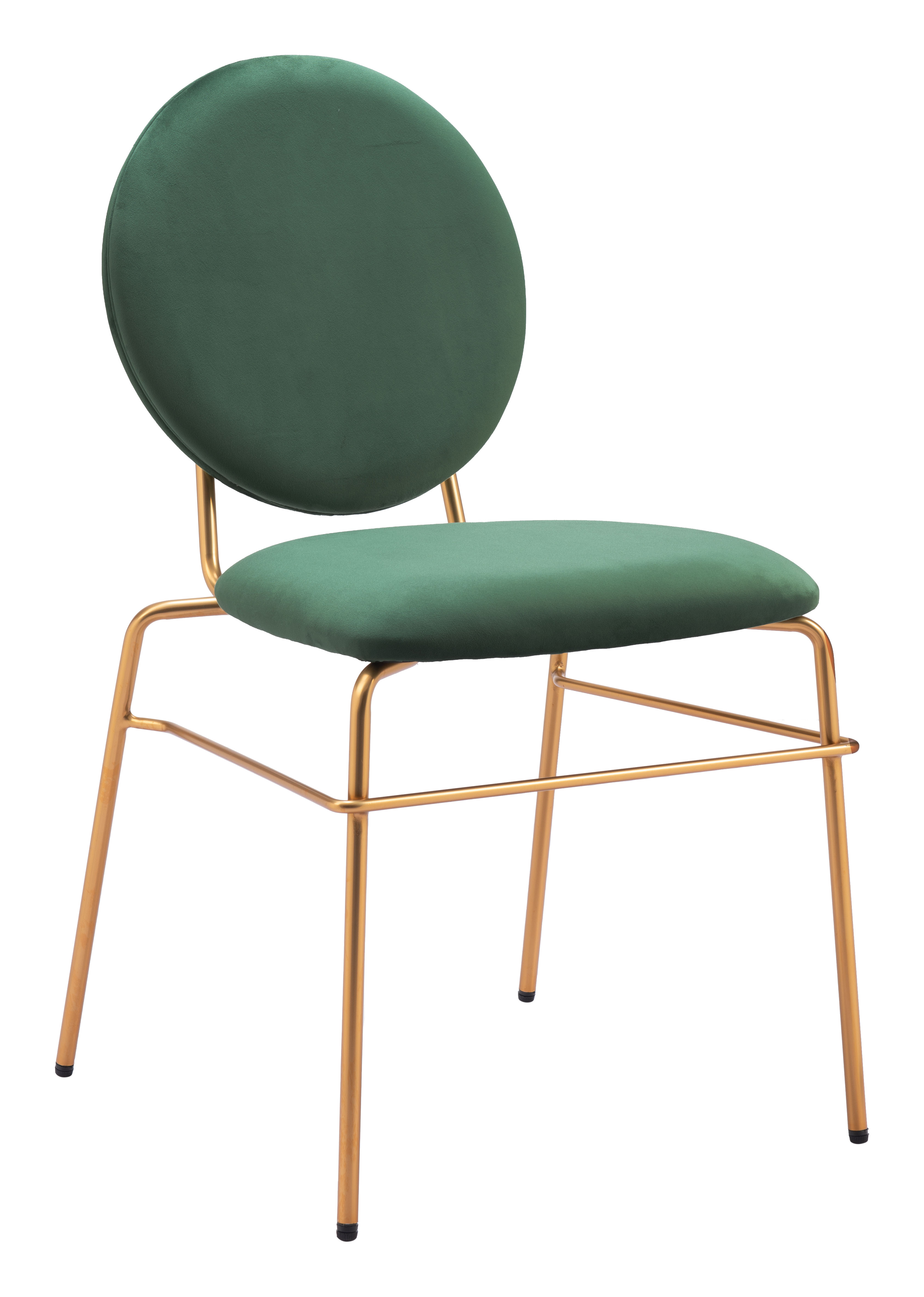 Odessa Dining Chair (Set of 2) Green & Gold product image