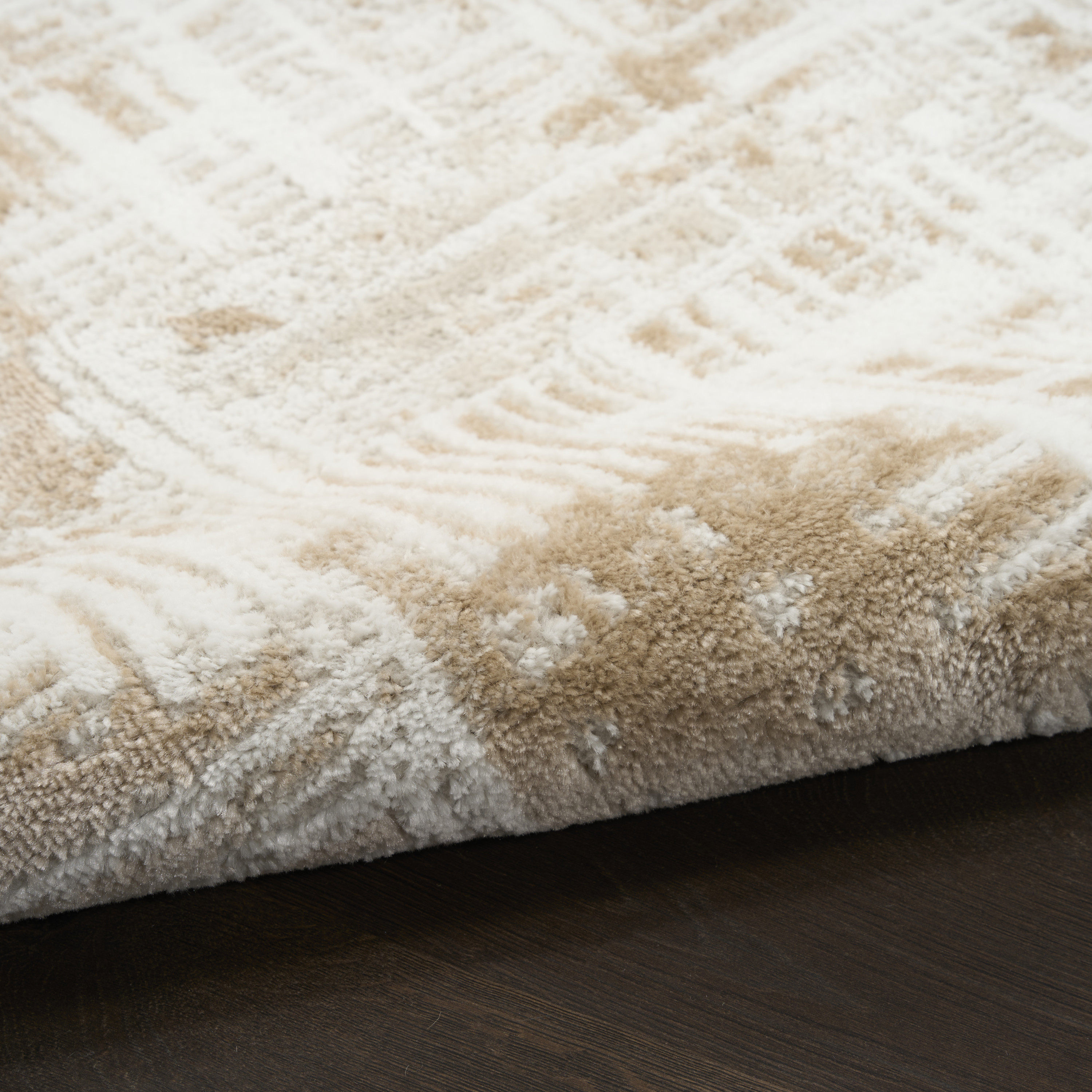 Nourison Dekor 5'3" x 7' Ivory Taupe Modern Indoor Rug