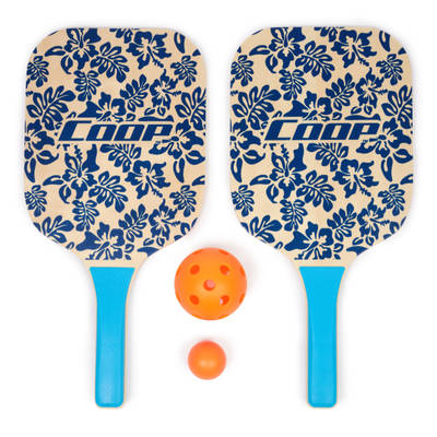 SwimWays Coop Paddle & Pickleball Set, Pickleball Paddles and Balls for Pool, Lake and Beach Games, Outdoor Toys for Kids and Adults Aged 5 & Up, Blue