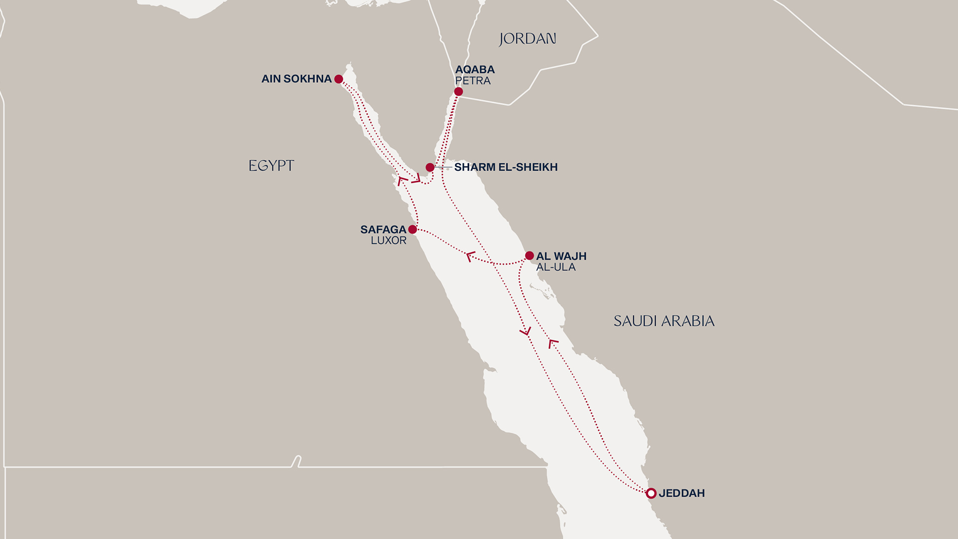 Itinerary map