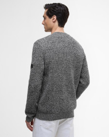 Maglione girocollo Declan in filato ritorto Black
