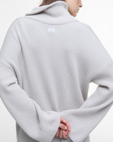 Franchesca Half-Zip Jumper Silver Cloud