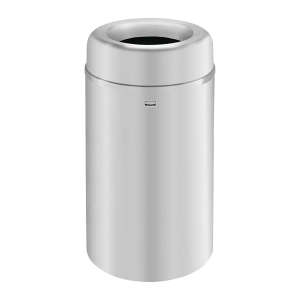 Rubbermaid Commercial, Crowne Collection, Open Top, 30gal, Metal, Silver, Round, Receptacle