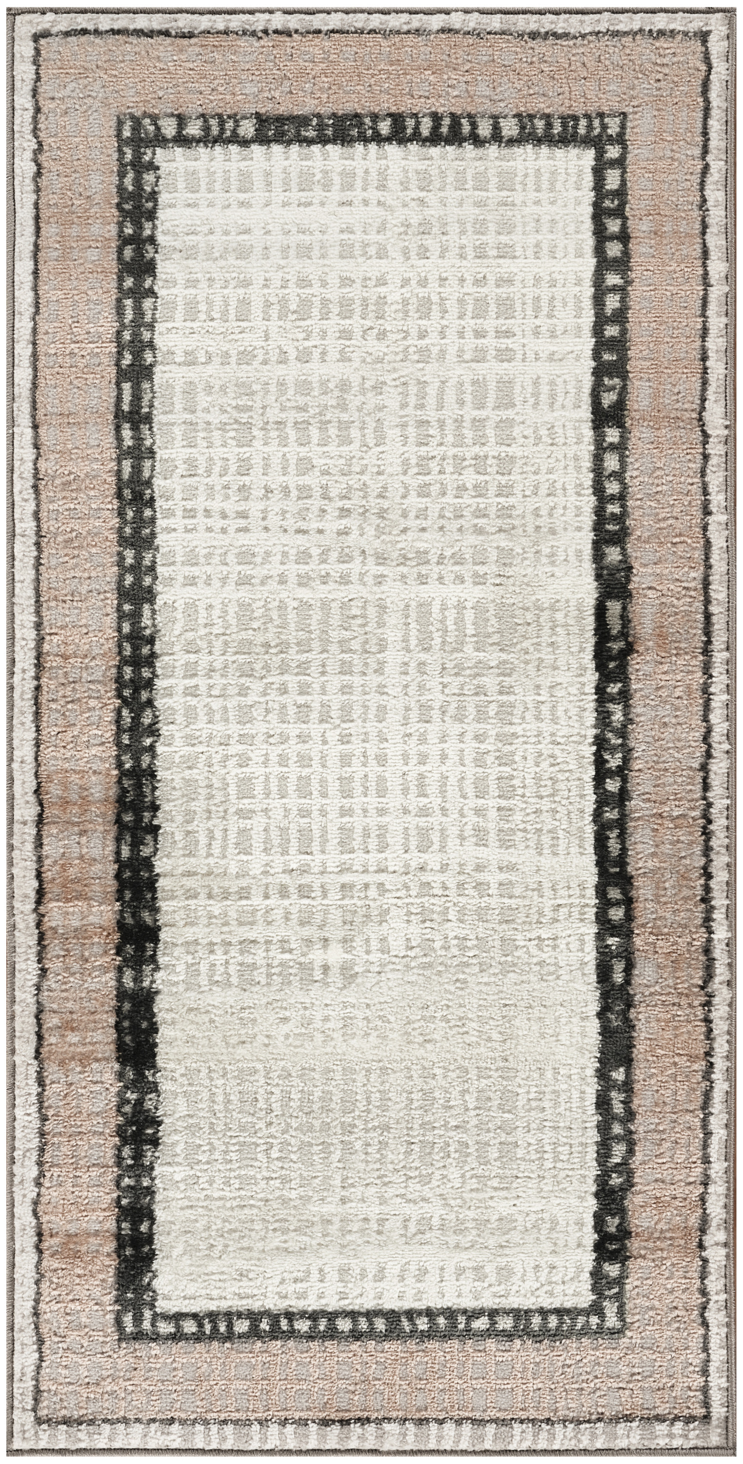 Nourison Dekor 2' x 4' Grey Charcoal Modern Indoor Rug