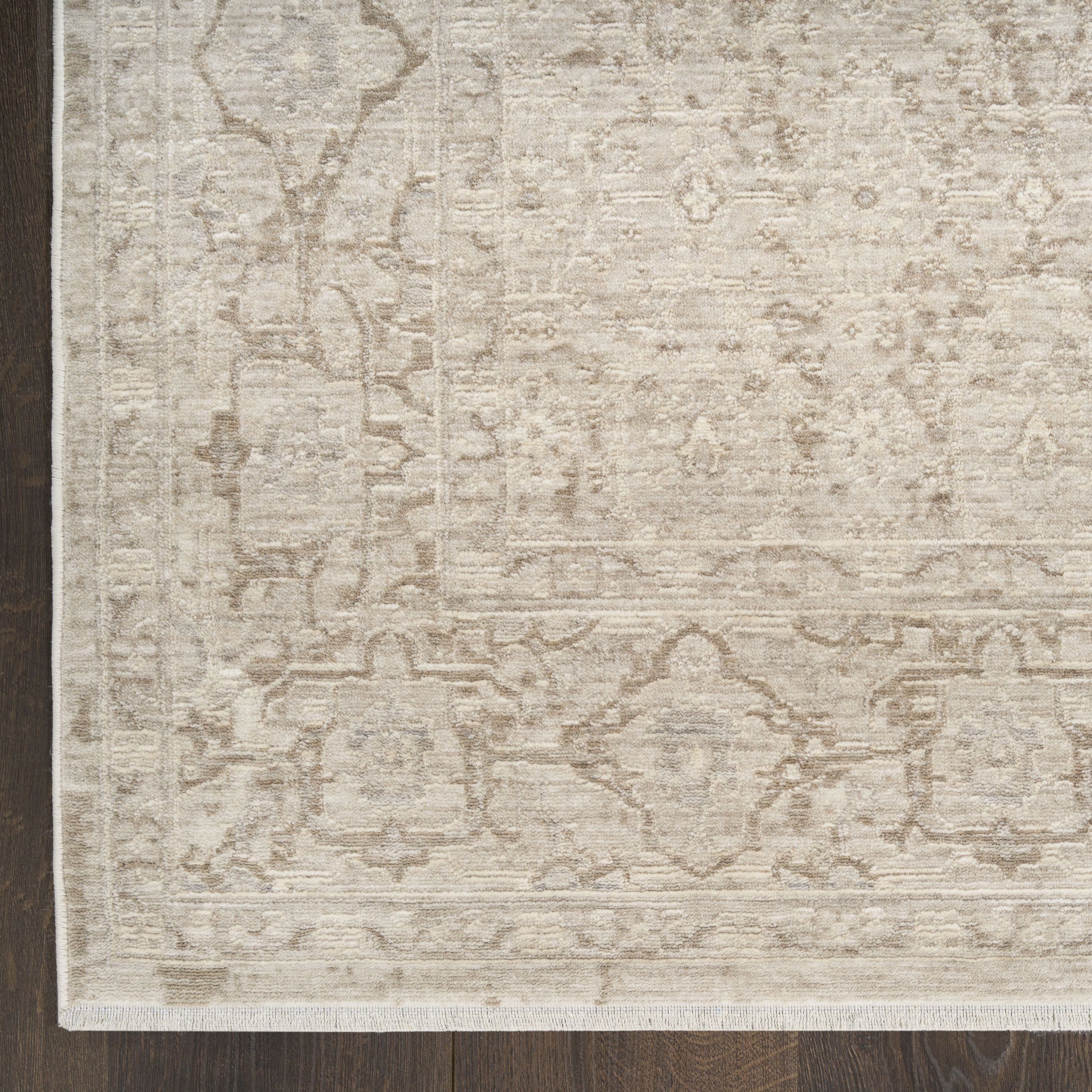 Nourison Shadows 7'10" x 9'10" Ivory Grey Vintage Indoor Rug