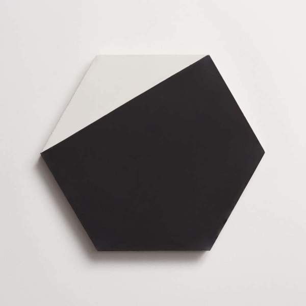 cement: hex clip | hex | matte | black + white | sample 