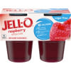 Jell-O Raspberry Sugar Free Gelatin Snacks, 4 ct Cups