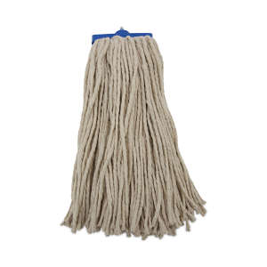 Boardwalk, Lie-Flat Cotton Cut-End Wet Mop Head with 1" Headband, 16 oz, White