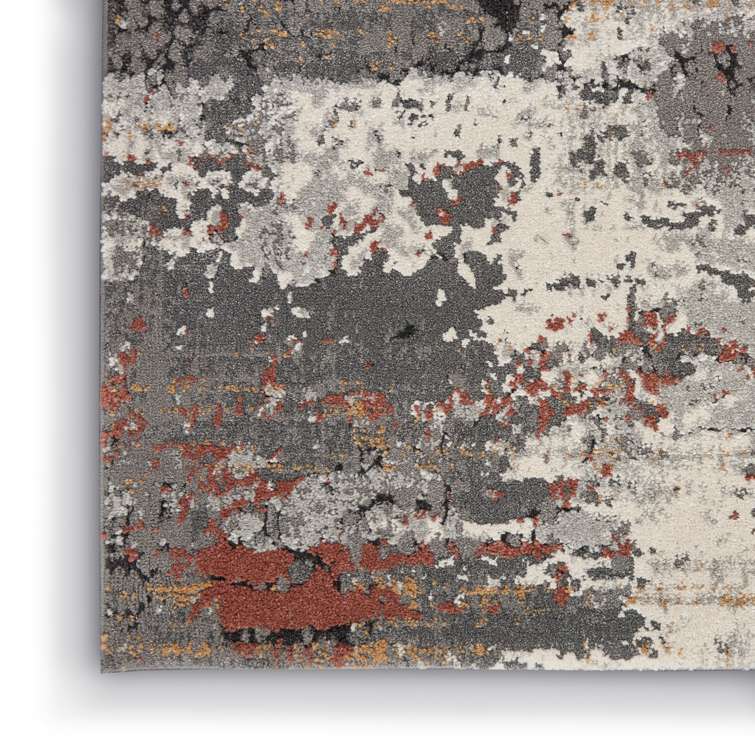 Nourison Tangra 4' x 6' Grey Multicolor Modern Indoor Rug