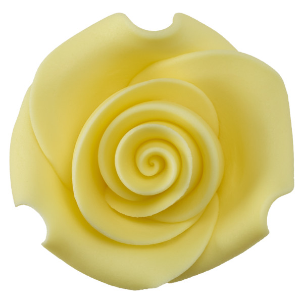 Yellow 1.5" Rose - Red 3 Free SugarSoft® Premium Edible Decorations