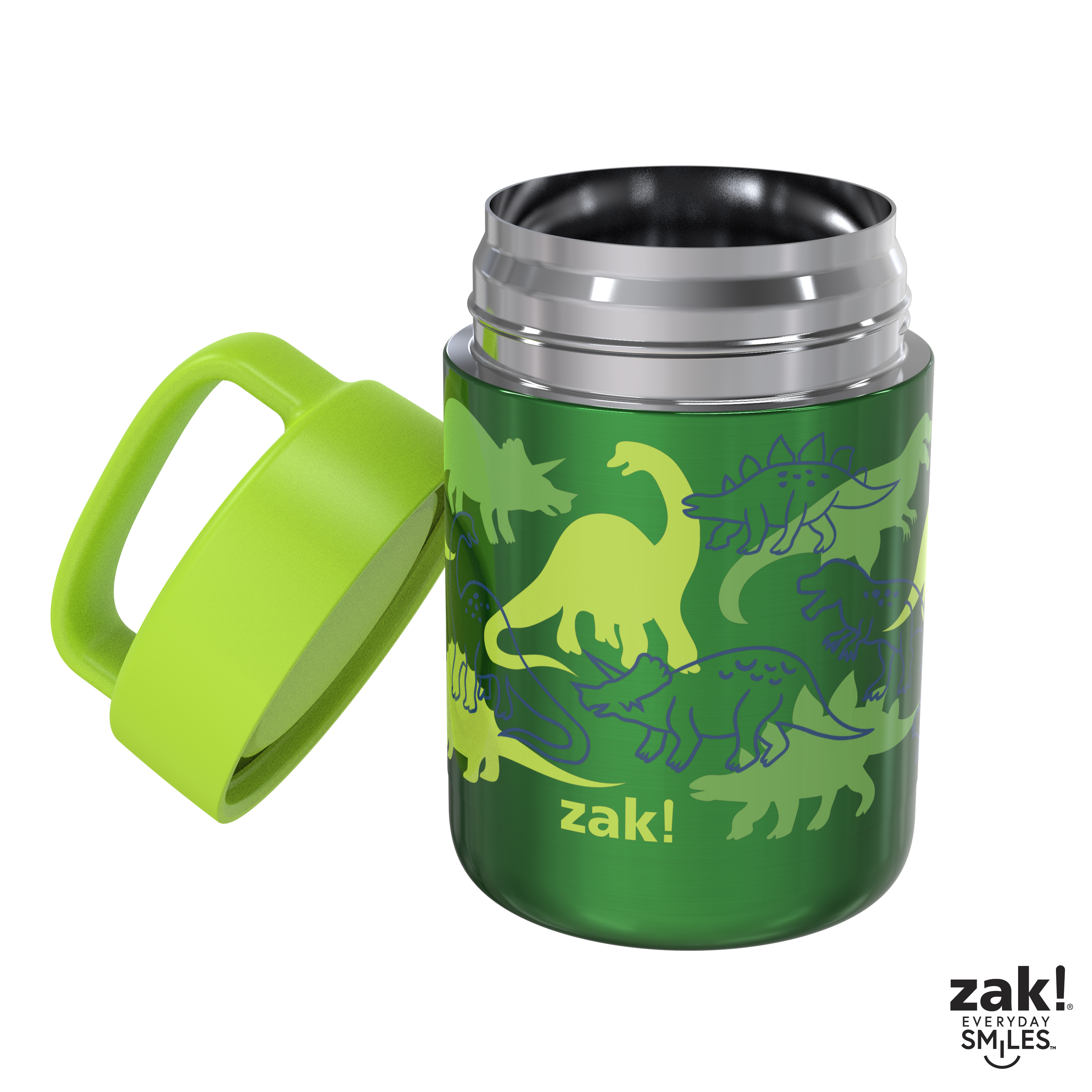 Zak Lunch! Reusable Vacuum Insulated Stainless Steel Food Container, Dinosaurs slideshow image 3