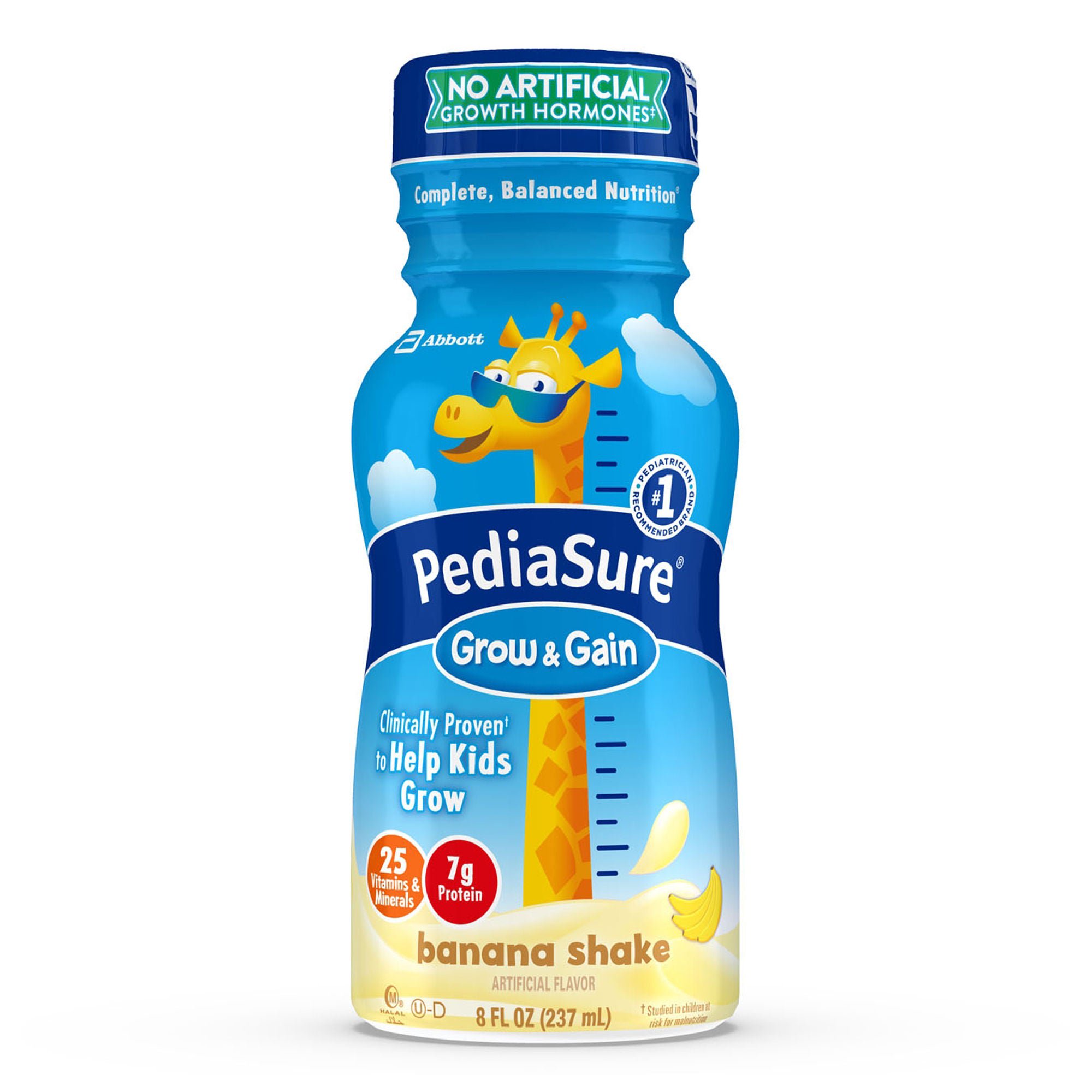 PediaSure® Grow & Gain Banana Shake, 8-ounce bottle
