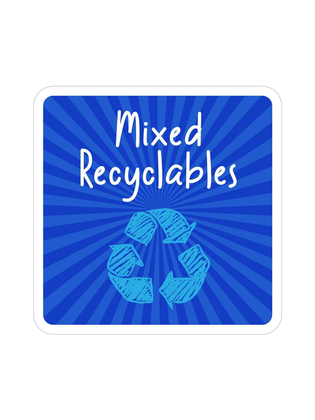 MOSAIC – Label – Mixed Recyclables – Blue