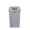 Rubbermaid Commercial, Slim Jim, Recycling Station, 33 gal, Resin, Gray, Rectangle, Receptacle
