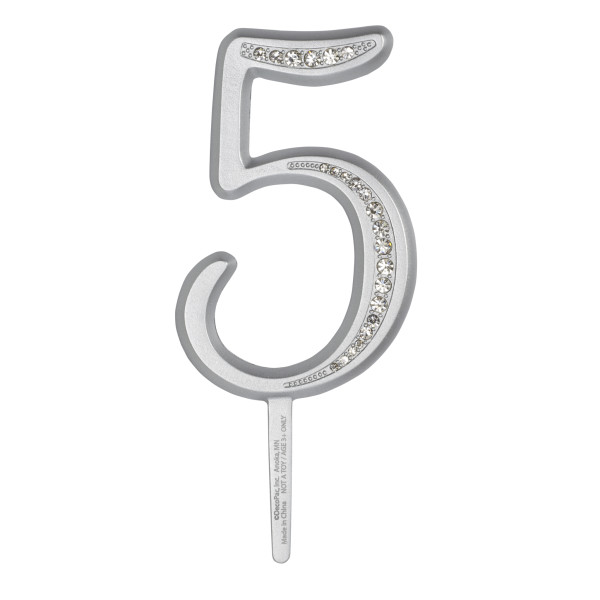 3.5" 5 Diamond Number Monogram