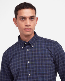 Lomond Tailored Long-Sleeved Shirt Midnight Tartan