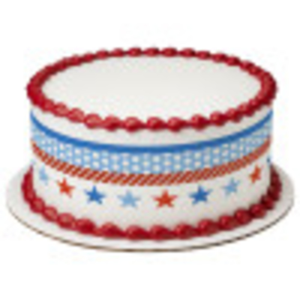 Order Cottagecore Stars & Stripes Edible Image® by PhotoCake® Cake from