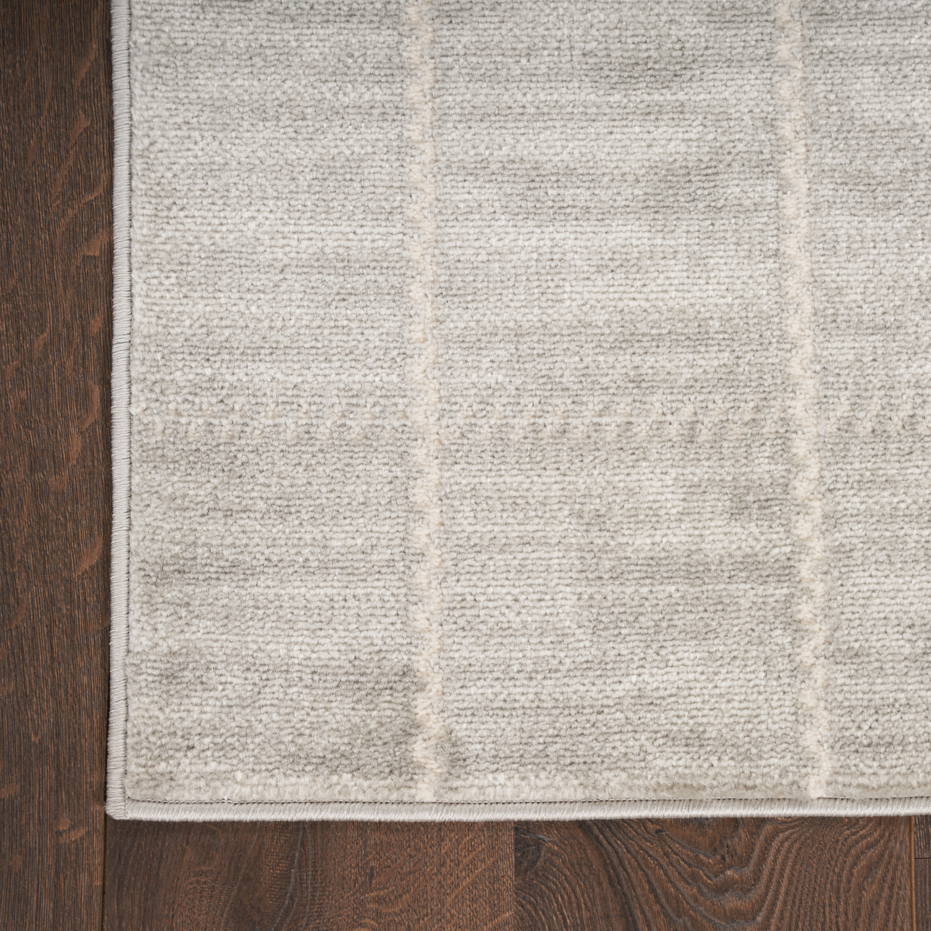 Nourison Serenity Home 9' x 12' Light Grey Modern Indoor Rug