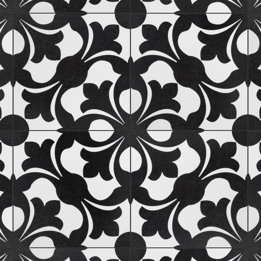 Emotion Nero 7-3/4 in. x 7-3/4 in. Ceramic Floor and Wall Tile