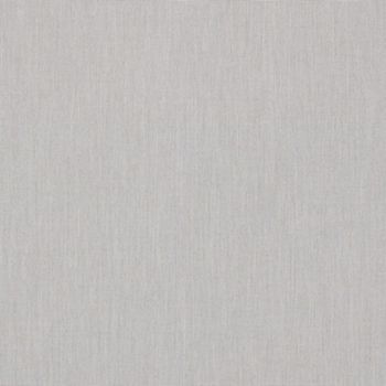 Light-gray woven fabric wallpaper covers a wall; its subtle vertical texture lies flat and unblemished, softly illuminated by diffuse light, suggesting a neutral, minimal interior surface.