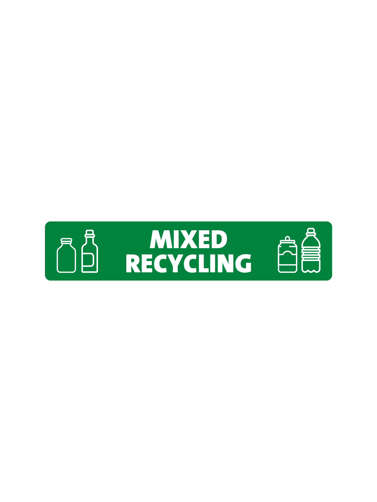 Busch Systems Indoor Expression Series Mixed Recycling Green labels