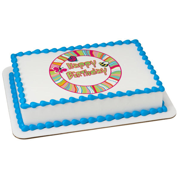 Cutie Pie Birthday PhotoCake® Edible Image®