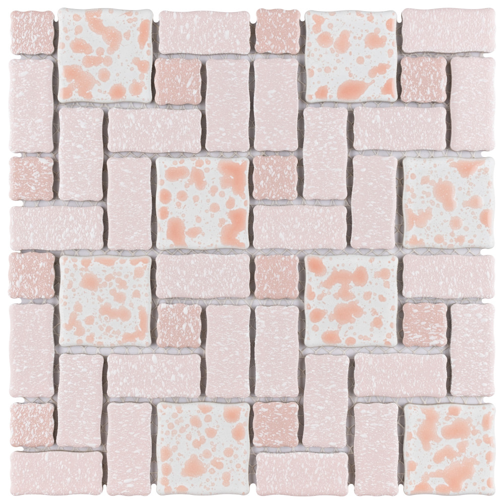 Sample – Academy Pink Porcelain Mosaic Tile