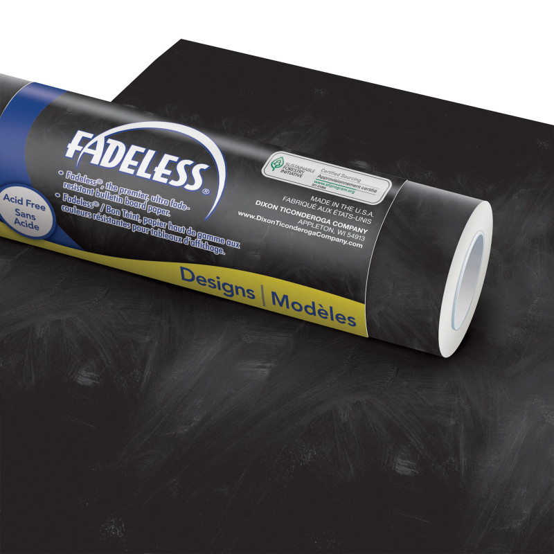Bulletin Board Art Paper, Chalkboard, 48" x 50', 1 Roll