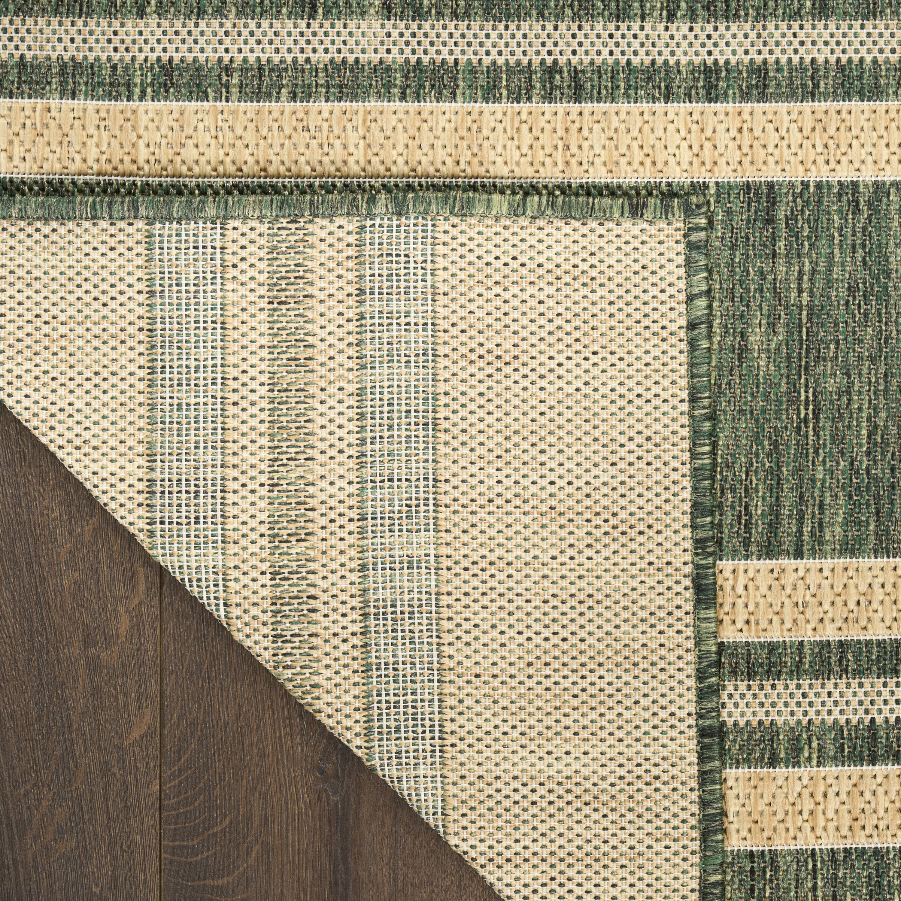 Nourison Horizon Indoor/Outdoor 3' x 5' Green Modern Rug