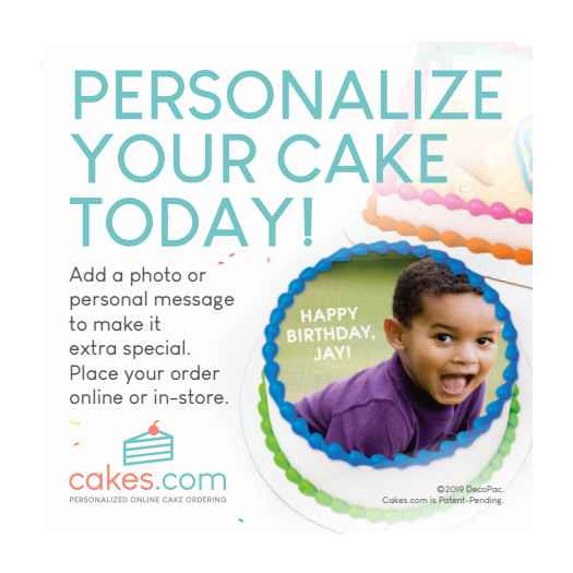 Cakes Com On Pack Sticker | DecoPac