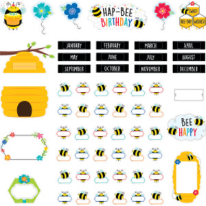 Busy Bees Birthday Bees Mini Bulletin Board Set