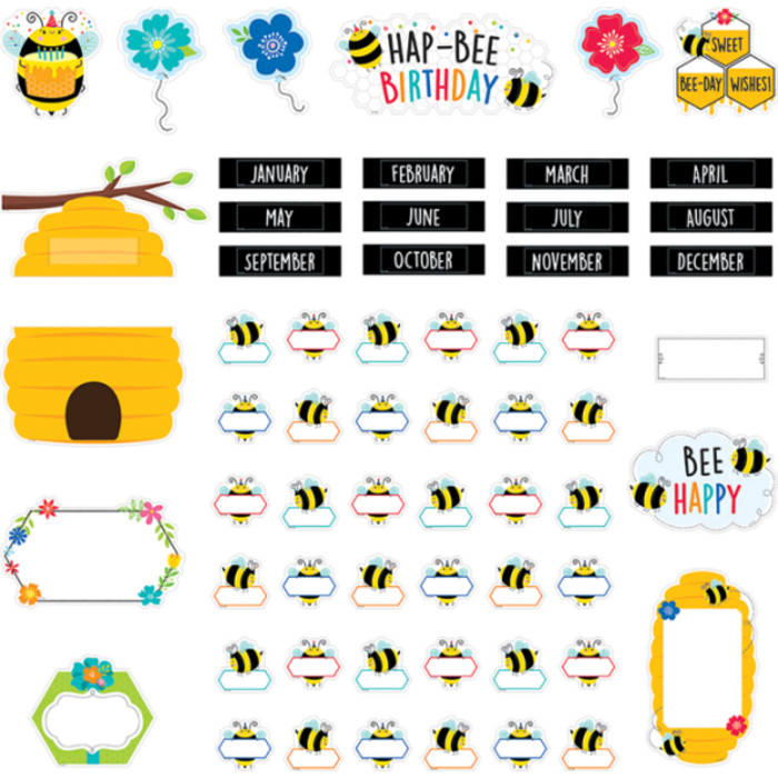 Busy Bees Birthday Bees Mini Bulletin Board Set
