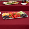17-inch oblong stainless steel serving and display tray with satin finish