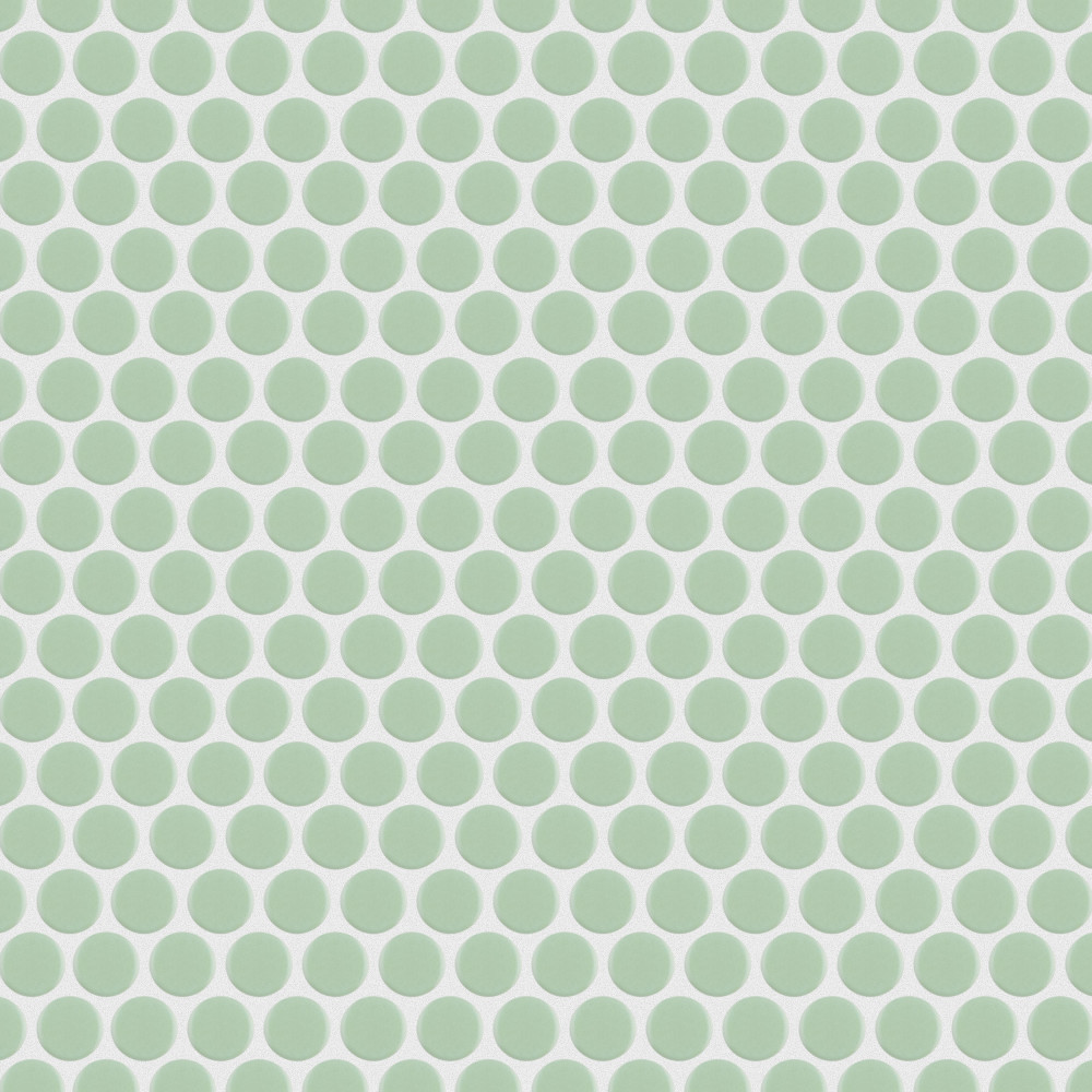 Sample – Metro Penny Matte Light Green Porcelain Mosaic Tile