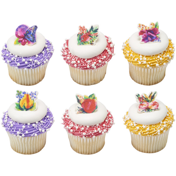 Watercolor Floral Sweet Décor® Edible Decorations